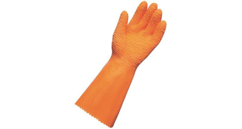 Gants latex Harpon orange 325