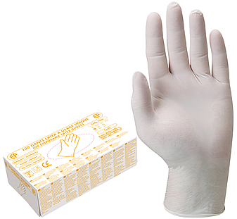 Gants latex jetables