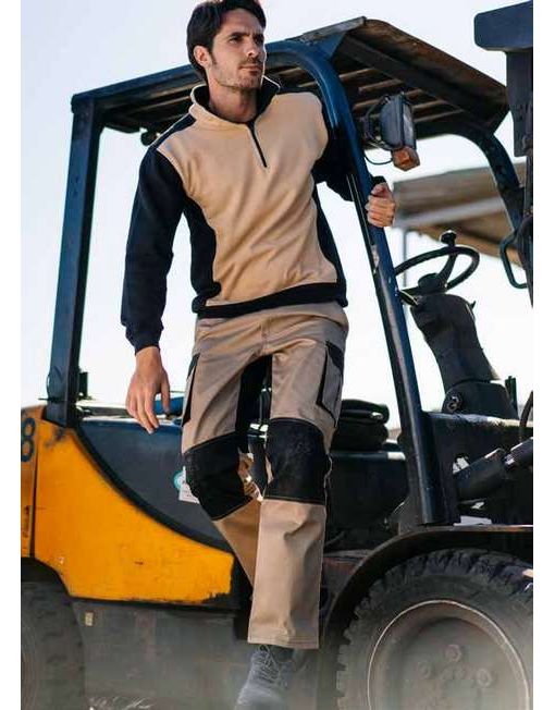 Pantalon multipoches bicolore